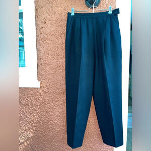 Talbots Women’s Size 8P 100% Wool Black Made in USA Front Pleat Pants Trousers